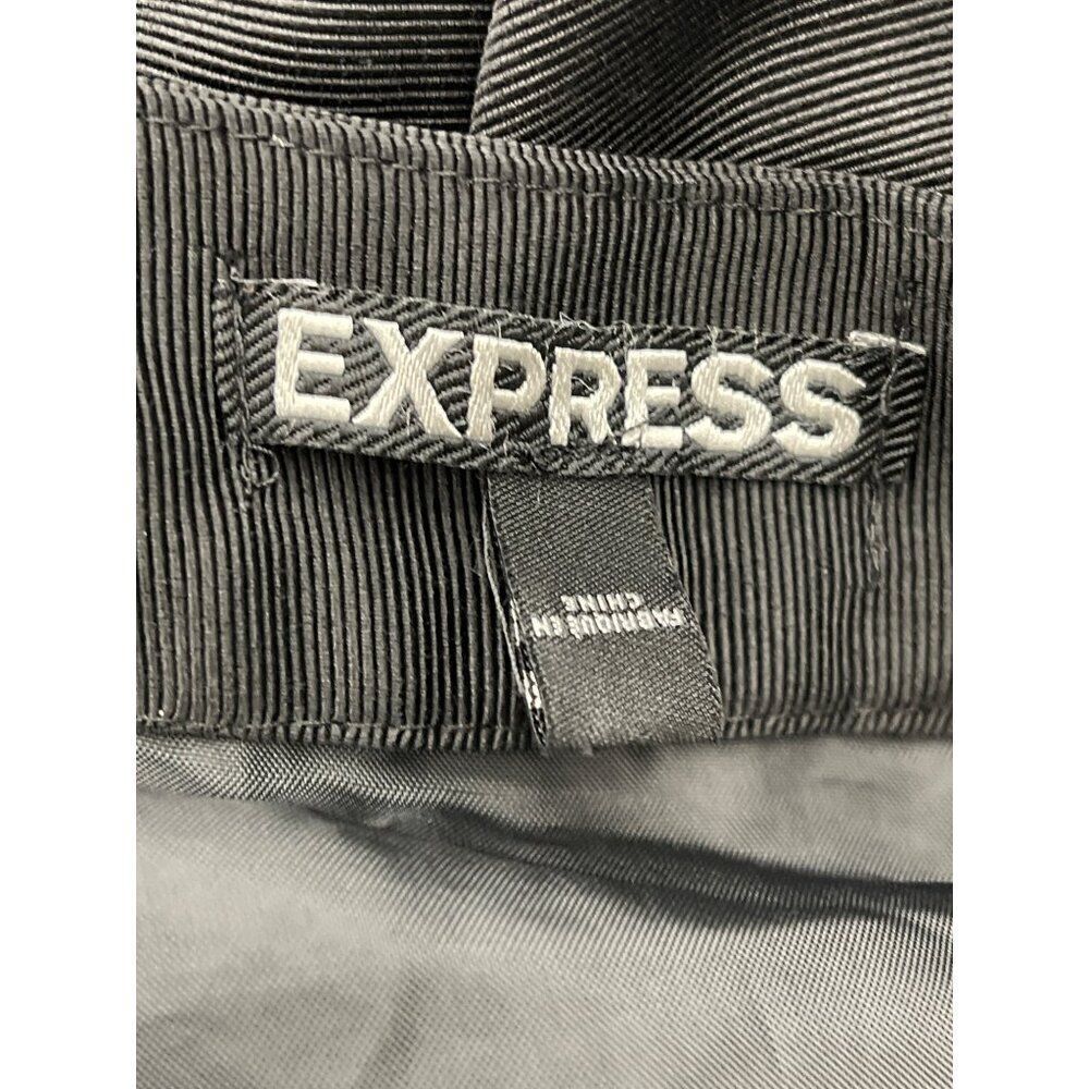 Express Women Black Pleated Illusion Knee Length Skirt Size 2 - Picture 8 of 10